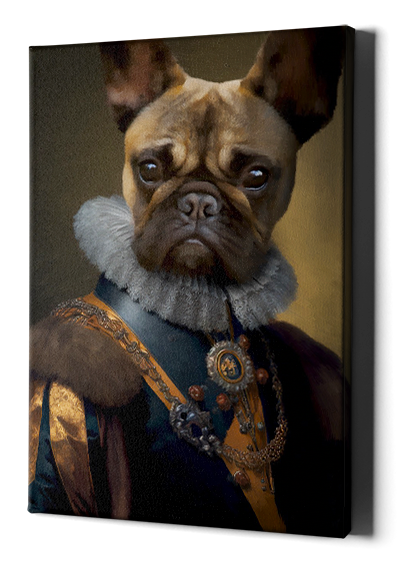 Royal Dog Portrait Canvas Mockup