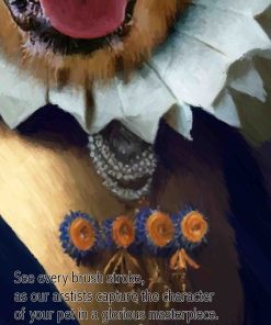 Royal Pet Masterpiece oil paint close-up