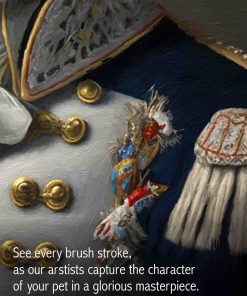 Military Pad Style Royal Pet Portrait Close-up