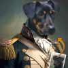 Regal pet portrait - Military Pride style - oil painting